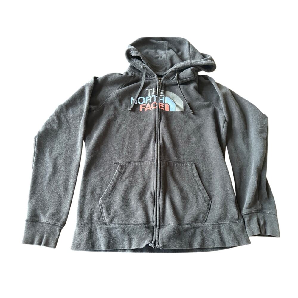 The North Face Womens Half Dome Full Zip Hoodie L Black Comfort Gorpcore Outdoor